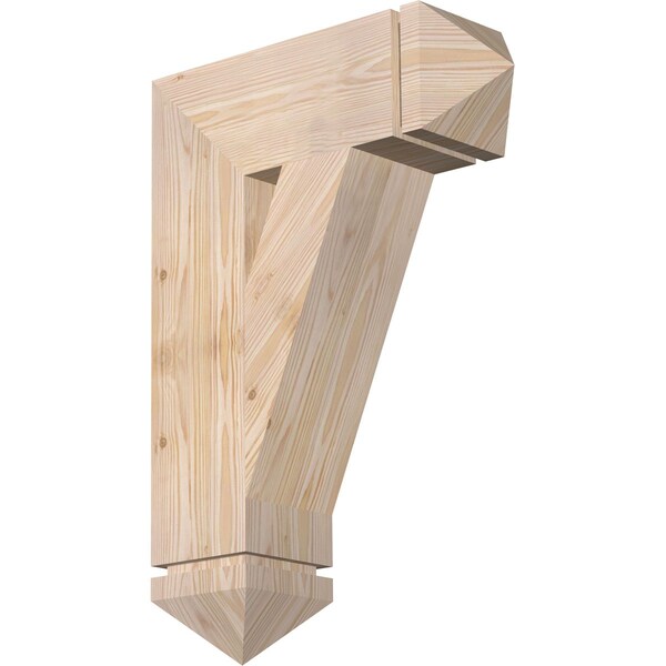 Ekena Millwork Traditional Arts & Crafts Smooth Bracket, Douglas Fir, 5 1/2"W x 18"D x 26"H BKT06X18X26TRA03SDF - main